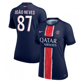 Paris Saint-Germain Joao Neves #87 Hemmatröja Kvinnor 2024-25 Kortärmad